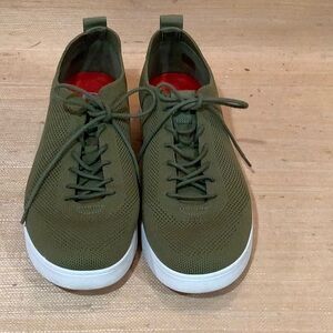 Fitflop Olive Green Sneakers Woven Sz 10